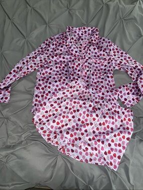 Red & Pink Heart Print Sting Pajama